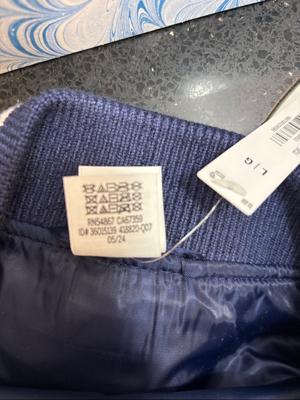 NWT PINK Victoria's Secret Navy and White Varsity Bomber Jacket - Picture 7 of 7